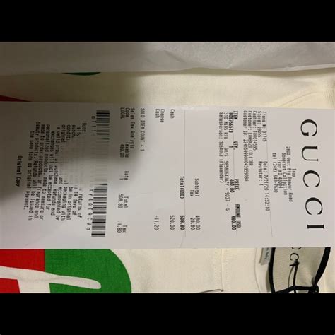 gucci flats 2018 receipt